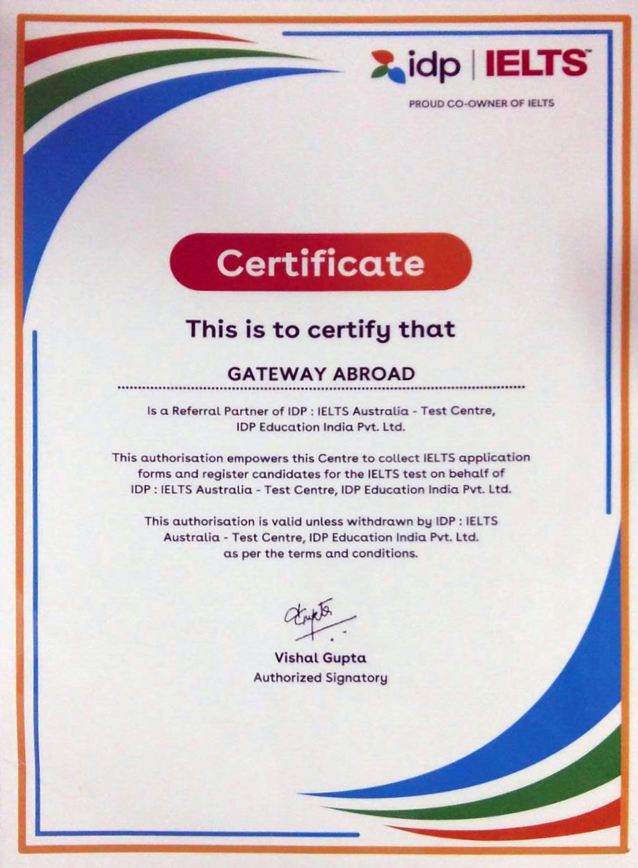 Certificate IELTS Test Centre